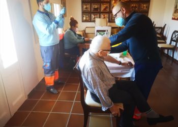 Manuel Carrillo Delgado, primer colono vacunado contra el Covid en Fuente Palmera