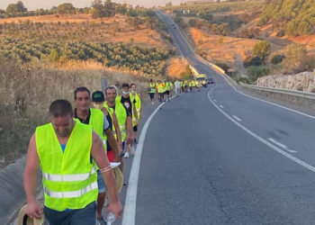 Primera jornada de la marcha a pie ochavillera por una sanidad digna en las zonas rurales