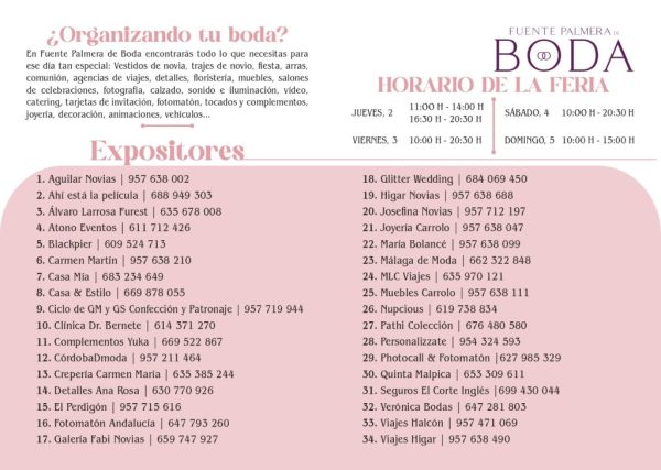 Fuente Palmera de Boda